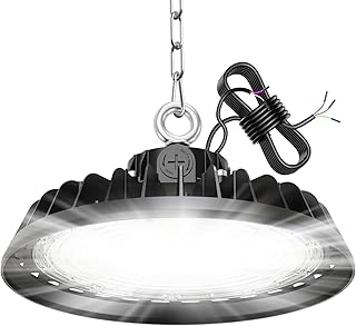 UFO 200W LED High Bay Projecteur Garage Light 34000LM Éclairage pour Atelier 6000K 120°Éclairage IP65 Lampe Industrielle Dimmable 120W/160W/200W Usines Entrepôts de Construction Garages Stades