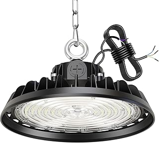 UFO 150W LED High Bay Projecteur Garage Light 22500LM Éclairage pour Atelier 6000K 120°Éclairage IP65 Lampe Industrielle Dimmable 90W/120W/150W Usines Entrepôts de Construction Garages Stades
