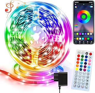 Ruban LED RGB 24V – Bande Lumineuse Télécommande et APP, 1200 Lm, Multicolore, Réglable, Facile à Installer – Synchronisation de la Musique, Éclairage, Salon, Gaming, Fêtes (20 mètres)