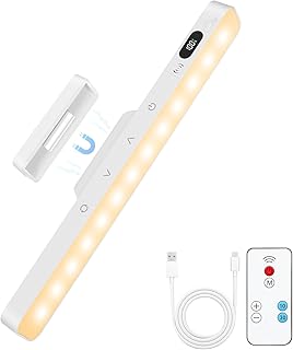 AUAUY LED Cuisine Sous Meuble, Lampe de Placard avec Télécommande et Magnétique, 120 LED, 1500 mAh, 5 Couleurs & 5 Luminosité, Rechargeable USB-C, pour Cuisine, Placard, Penderie, Escalier