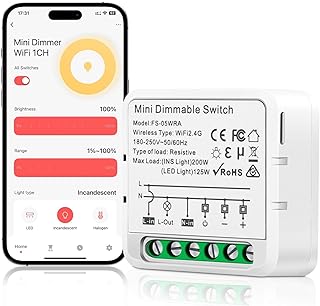 VIPMOON Variateur de lumiere LED Interrupteur sans fil Smart Dimmer Sans-fil Dimmable pour L