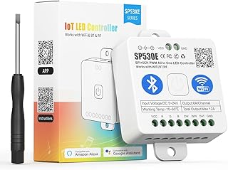 BTF-LIGHTING SP530E 2.4GHz WiFi Bluetooth 12in1 Contrôleur LED compatible avec WS2812B SK6812 WS2811 FCOB CCT 5050RGB/RGBW bandes LED avec Alexa Google Assistant APP contrôle