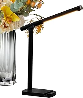 Touch Desk Lamp, Eye Caring Light, 15.35x13.39in Continuous Lighting, Energy Efficient, Adjustable Brightness for Vanity, Work, School, Reading, Study, Home Office, Bedroom, Bedside, Dressing Table