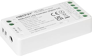 LIGHTEU®, Milight Miboxer Zigbee3.0 RGBCCT RGBWW Contrôleur de bande LED 12 V/24 V compatible avec Zigbee Amazon Echo Plus pour APP/commande vocale, FUT039Z